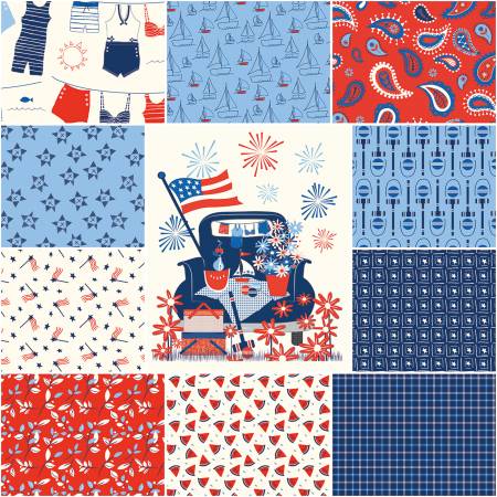 Red White Bang One Yard Bundle
