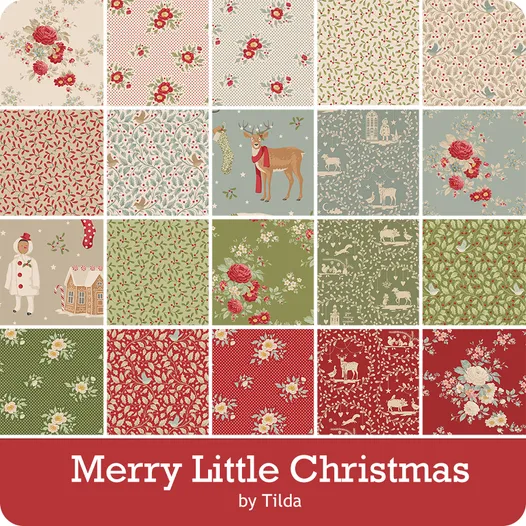 Tilda Merry LIttle Christmas Fat Quarter Bundle 20pc