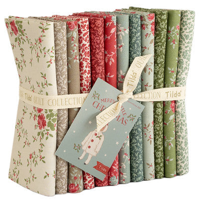 Tilda Merry LIttle Christmas Blenders Fat Quarter Bundle 12pc Eve and Noel