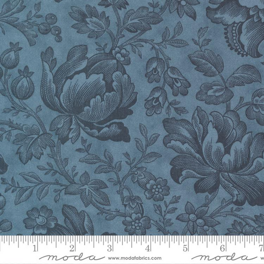 Blue Cascade Flowers by 3 Sisters for Moda Quilt Back 108" wideback