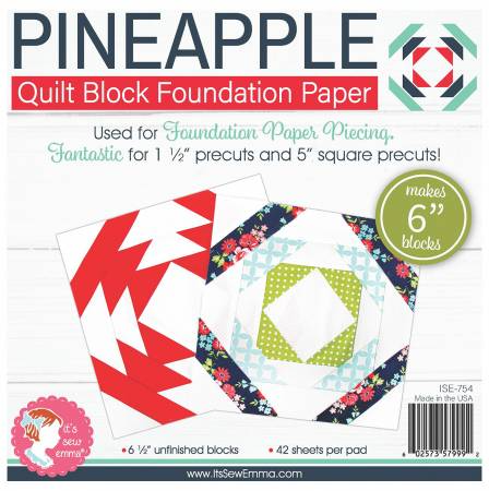 Pineapple 6in Block Foundation Paper by It's Sew Emma (Copy)