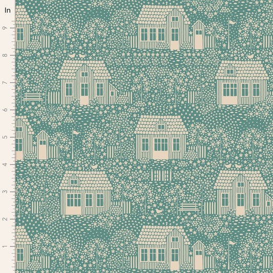 Tilda Hometown Collection Neighborhood Teal