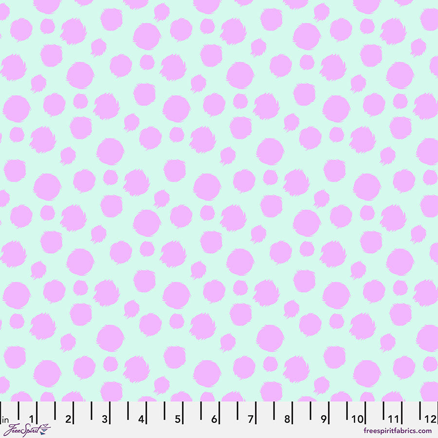 Tula Pink Tabby Road Deja Vu Fur Ball Technomint (Cotton)