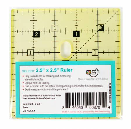 Quilter's Select Ruler 2.5" x 2.5"
