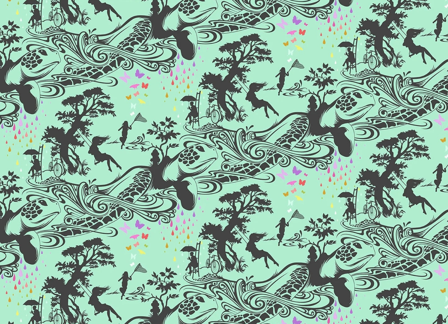 Tula Pink Frog Prince - Turtle Bay Sweet Mint