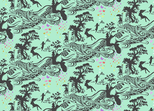 Tula Pink Frog Prince - Turtle Bay Sweet Mint