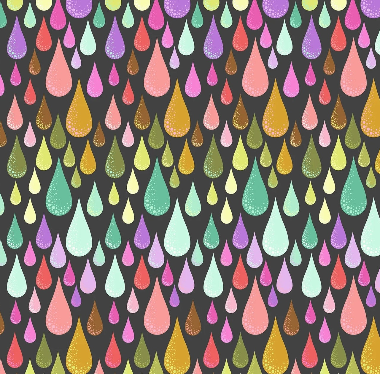 Tula Pink Frog Prince - Dew Drops Licorice