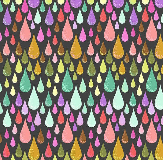 Tula Pink Frog Prince - Dew Drops Licorice