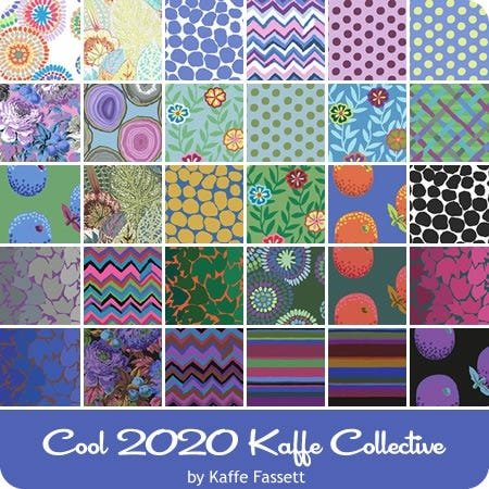 Kaffe Fassett 6" Design Strip Roll February 2020 Cool